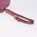 Miu Miu Pouch Leather Pink Gold Tone Auth 195447A-7