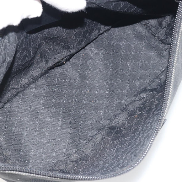 GUCCI Accessory Pouch Canvas Black Silver 07198 Auth 195449