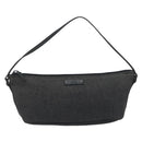 GUCCI Accessory Pouch Canvas Black Silver 07198 Auth 195449-2