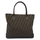 FENDI Zucca Canvas Tote Bag Brown Auth 195452V-13