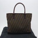 FENDI Zucca Canvas Tote Bag Brown Auth 195452V-12