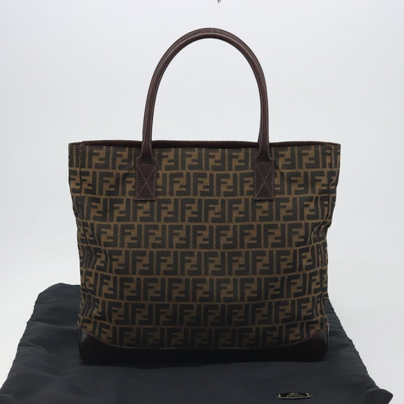 FENDI Zucca Canvas Tote Bag Brown Auth 195452V