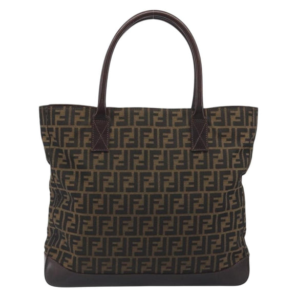 FENDI Zucca Canvas Tote Bag Brown Auth 195452V