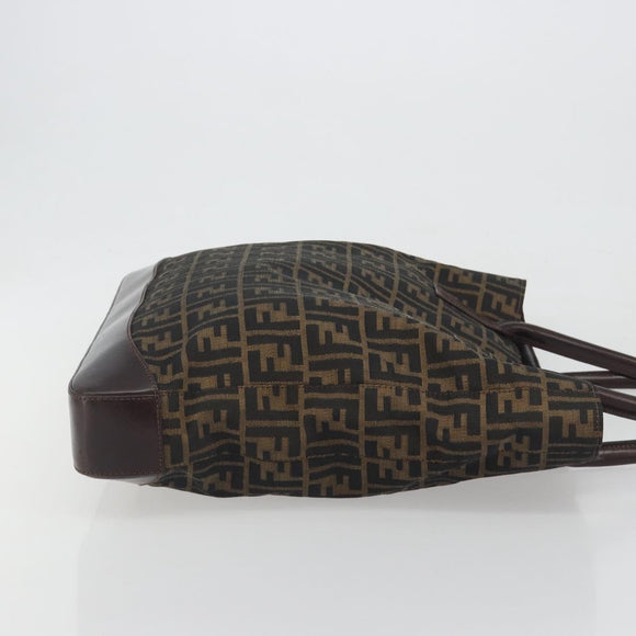 FENDI Zucca Canvas Tote Bag Brown Auth 195452V