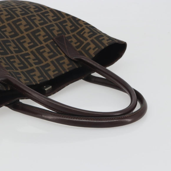 FENDI Zucca Canvas Tote Bag Brown Auth 195452V