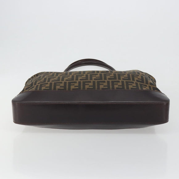 FENDI Zucca Canvas Tote Bag Brown Auth 195452V