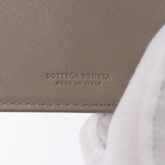 BOTTEGA VENETA INTRECCIATO Wallet Leather Gray Auth 195454A