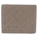 BOTTEGA VENETA INTRECCIATO Wallet Leather Gray Auth 195454A-13
