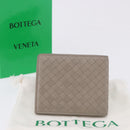 BOTTEGA VENETA INTRECCIATO Wallet Leather Gray Auth 195454A-12