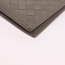 BOTTEGA VENETA INTRECCIATO Wallet Leather Gray Auth 195454A-7