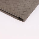BOTTEGA VENETA INTRECCIATO Wallet Leather Gray Auth 195454A-14