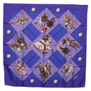 HERMES Carre 90 Scarf Silk Purple Auth 195459M-1