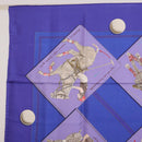 HERMES Carre 90 Scarf Silk Purple Auth 195459M-13