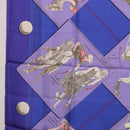 HERMES Carre 90 Scarf Silk Purple Auth 195459M-16