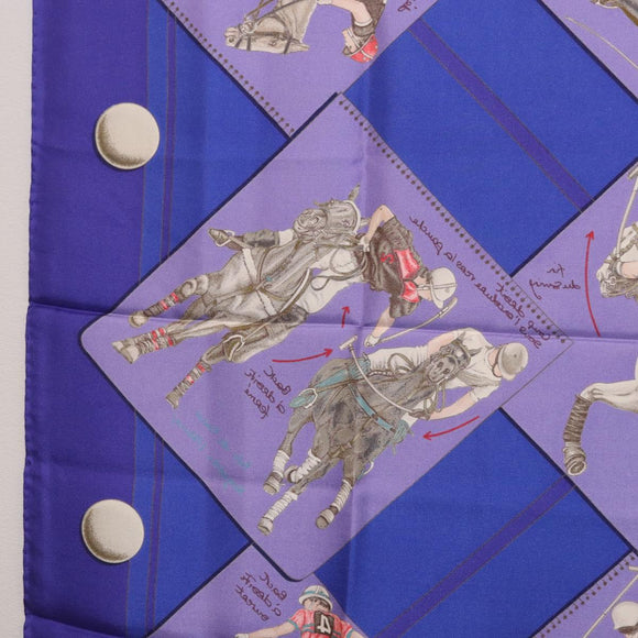 HERMES Carre 90 Scarf Silk Purple Auth 195459M