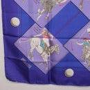 HERMES Carre 90 Scarf Silk Purple Auth 195459M-19