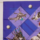 HERMES Carre 90 Scarf Silk Purple Auth 195459M-2