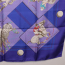 HERMES Carre 90 Scarf Silk Purple Auth 195459M-21