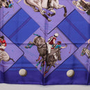 HERMES Carre 90 Scarf Silk Purple Auth 195459M-9