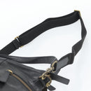 Coach Shoulder Bag Leather 2way Black Gold Tone Auth 195478A-15