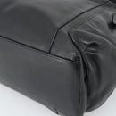 Coach Shoulder Bag Leather 2way Black Gold Tone Auth 195478A-16