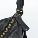 Coach Shoulder Bag Leather 2way Black Gold Tone Auth 195478A-10