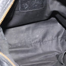 Coach Shoulder Bag Leather 2way Black Gold Tone Auth 195478A-11