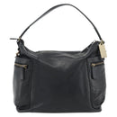 Coach Shoulder Bag Leather 2way Black Gold Tone Auth 195478A-13
