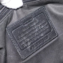 Coach Shoulder Bag Leather 2way Black Gold Tone Auth 195478A-12