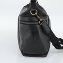 Coach Shoulder Bag Leather 2way Black Gold Tone Auth 195478A-3