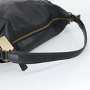 Coach Shoulder Bag Leather 2way Black Gold Tone Auth 195478A-7