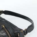 Coach Shoulder Bag Leather 2way Black Gold Tone Auth 195478A-14