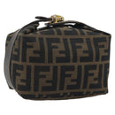 FENDI Zucca Canvas Pouch Brown Gold Tone Auth 195480-1
