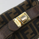 FENDI Zucca Canvas Pouch Brown Gold Tone Auth 195480-18