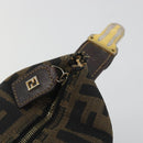 FENDI Zucca Canvas Pouch Brown Gold Tone Auth 195480-19