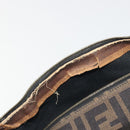 FENDI Zucca Canvas Pouch Brown Gold Tone Auth 195480-10