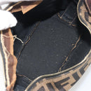 FENDI Zucca Canvas Pouch Brown Gold Tone Auth 195480-11