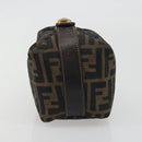FENDI Zucca Canvas Pouch Brown Gold Tone Auth 195480-4