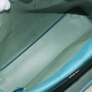 PRADA Tote Bag Saffiano leather 2way Light Blue Gold Auth 195486A-25