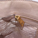 PRADA Hand Bag Leather 2way Beige Gold Tone Auth 195488-25