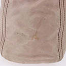 PRADA Hand Bag Leather 2way Beige Gold Tone Auth 195488-7