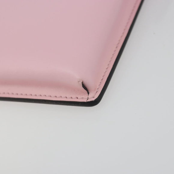 Salvatore Ferragamo Gancini Shoulder Bag Leather Pink Silver Auth 195490A