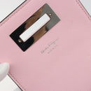 Salvatore Ferragamo Gancini Shoulder Bag Leather Pink Silver Auth 195490A-19