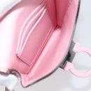 Salvatore Ferragamo Gancini Shoulder Bag Leather Pink Silver Auth 195490A-11