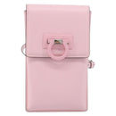 Salvatore Ferragamo Gancini Shoulder Bag Leather Pink Silver Auth 195490A-13