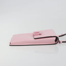 Salvatore Ferragamo Gancini Shoulder Bag Leather Pink Silver Auth 195490A-3