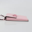 Salvatore Ferragamo Gancini Shoulder Bag Leather Pink Silver Auth 195490A-4