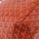 GOYARD Herringbone Saint Louis PM Tote Bag PVC Leather Orange Auth 195491-12