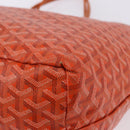 GOYARD Herringbone Saint Louis PM Tote Bag PVC Leather Orange Auth 195491-13