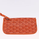 GOYARD Herringbone Saint Louis PM Tote Bag PVC Leather Orange Auth 195491-19